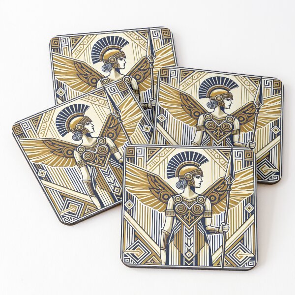Item preview, Greek Goddess Athena Art Deco-inspired illustration designed and sold by AlexandruStoian.