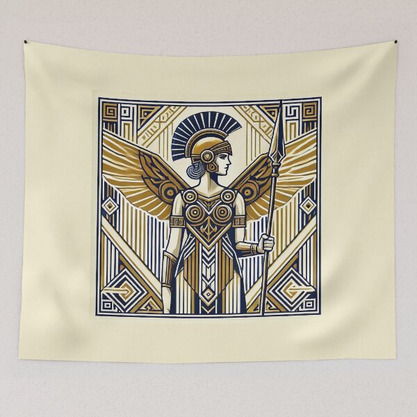 Item preview, Greek Goddess Athena Art Deco-inspired illustration designed and sold by AlexandruStoian.