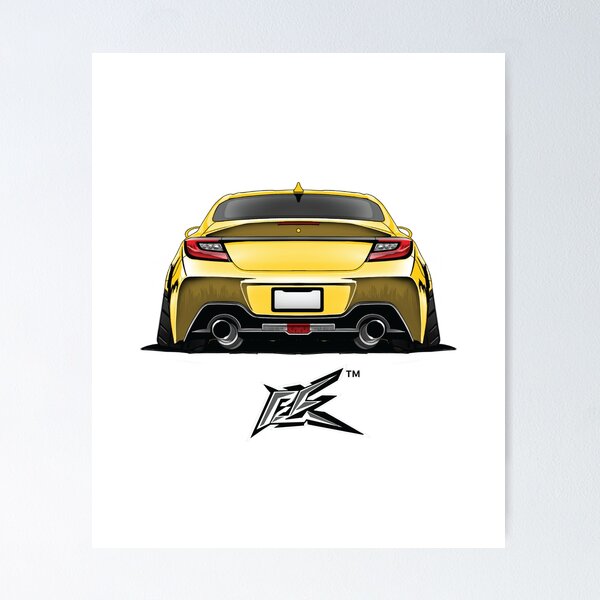Item preview, subaru brz toyota gr86 rear yellow  designed and sold by NaquashM.