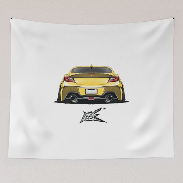Item preview, subaru brz toyota gr86 rear yellow  designed and sold by NaquashM.
