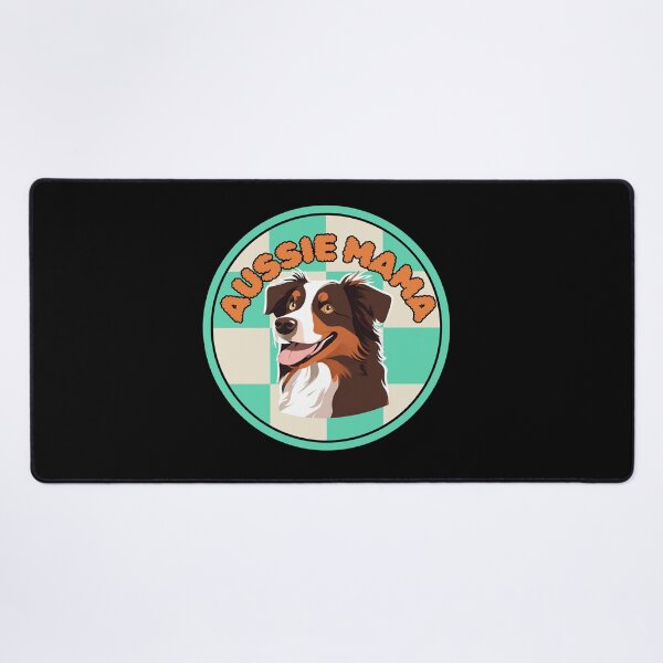 Item preview, Groovy Aussie Mama: Chocolate Aussie in Checkered Circle designed and sold by GoodyPaws.