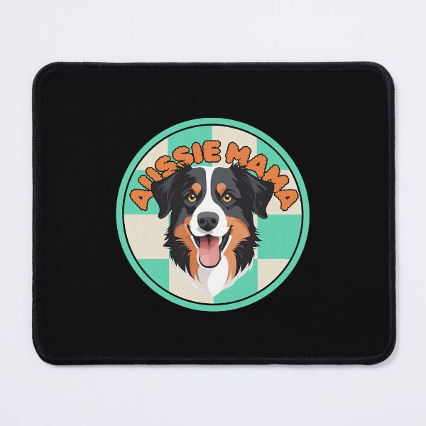 Item preview, Groovy Aussie Mama: Tri color  Aussie in Checkered Circle designed and sold by GoodyPaws.