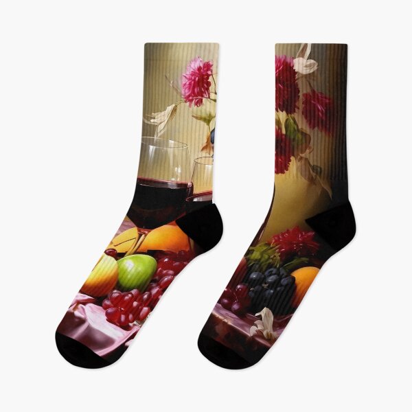 Item preview, Still Life With Wine | Flowers | Fruits designed and sold by FalconLifeStore.