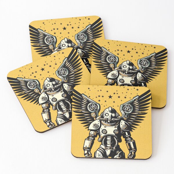 Item preview, Robot with Mechanical Wing Pop Art Style designed and sold by artofuniverse.