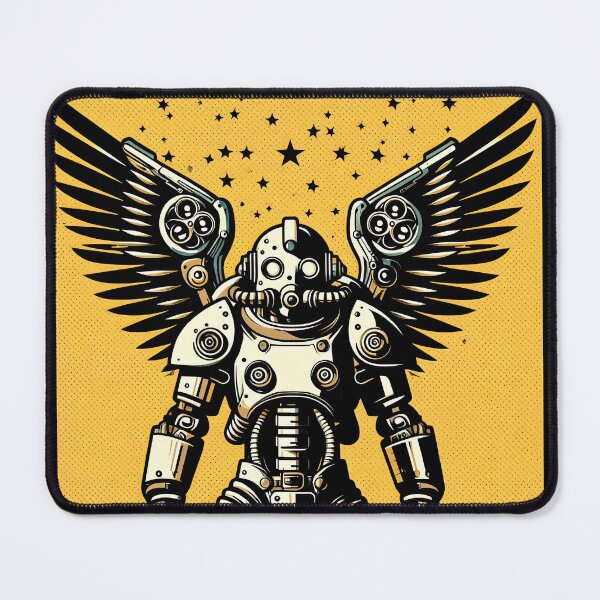 Item preview, Robot with Mechanical Wing Pop Art Style designed and sold by artofuniverse.