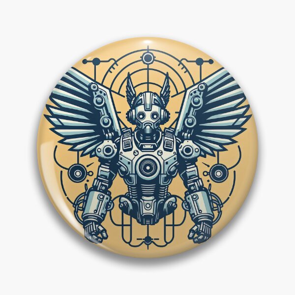Item preview, Robot with Mechanical Wing Pop Art Style designed and sold by artofuniverse.