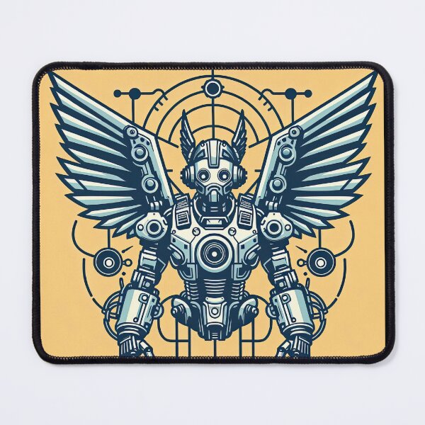 Item preview, Robot with Mechanical Wing Pop Art Style designed and sold by artofuniverse.