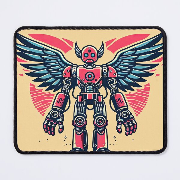 Item preview, Robot with Mechanical Wing Pop Art Style designed and sold by artofuniverse.