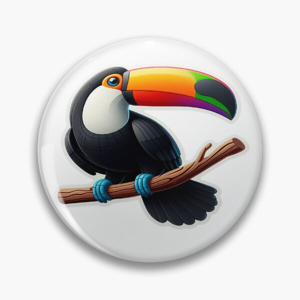 Item preview, Majestic Toucan Perched on a Branch, Displaying Its Multicolored Beak. designed and sold by KreaDesignOne.