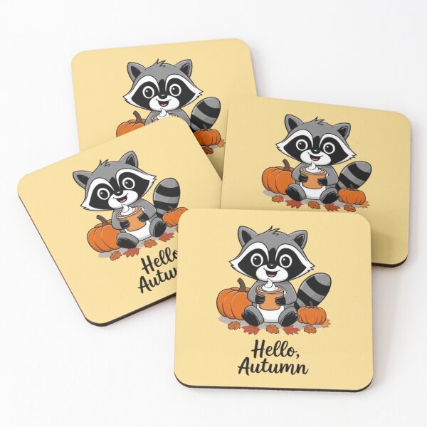 Item preview, raccoon hello autumn designed and sold by 123ks.