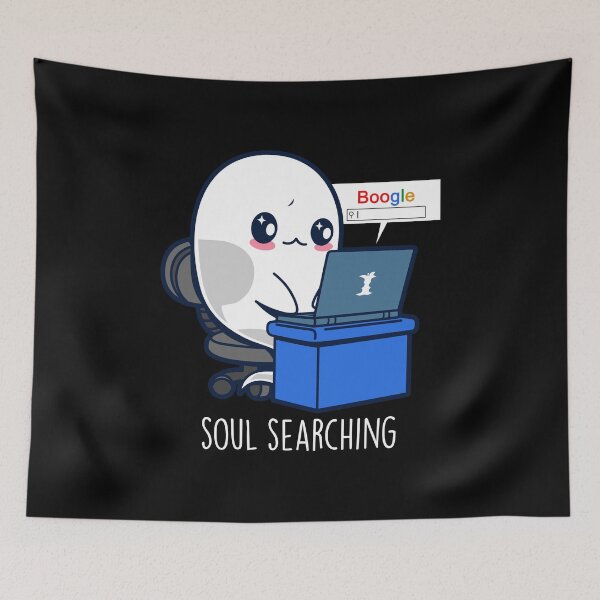 Item preview, Cute Internet Savvy Techie Boo Ghost Halloween Meme designed and sold by BoggsNicolasArt.