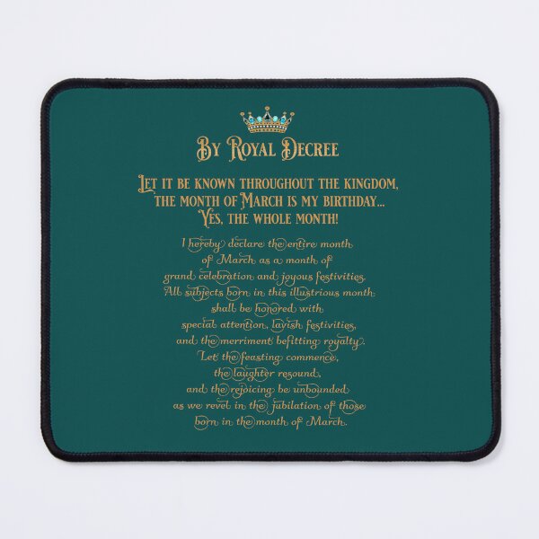 Item preview, March Birthday Month Royal Decree designed and sold by Debbie Schulte.
