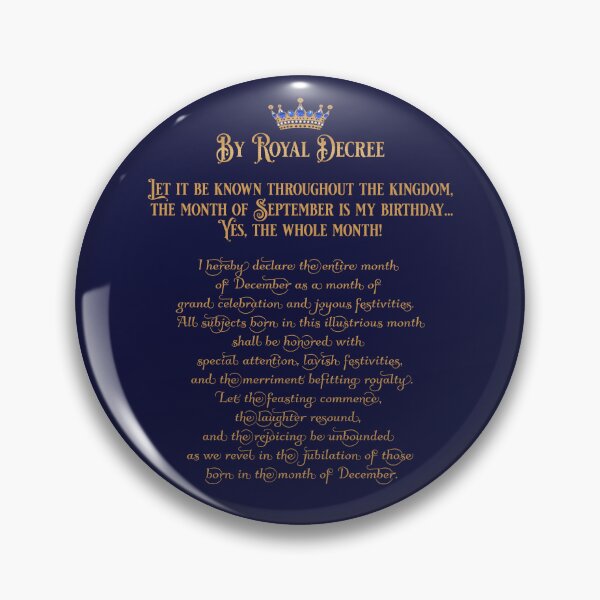 Item preview, September Birthday Month Royal Decree designed and sold by Debbie Schulte.