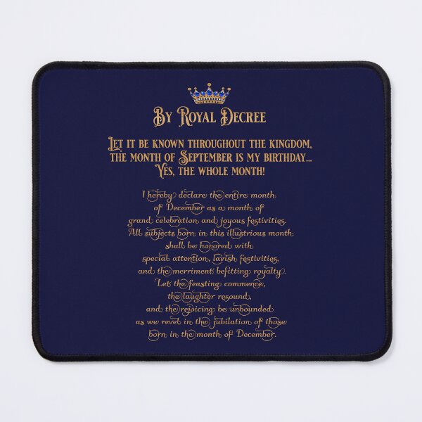 Item preview, September Birthday Month Royal Decree designed and sold by Debbie Schulte.