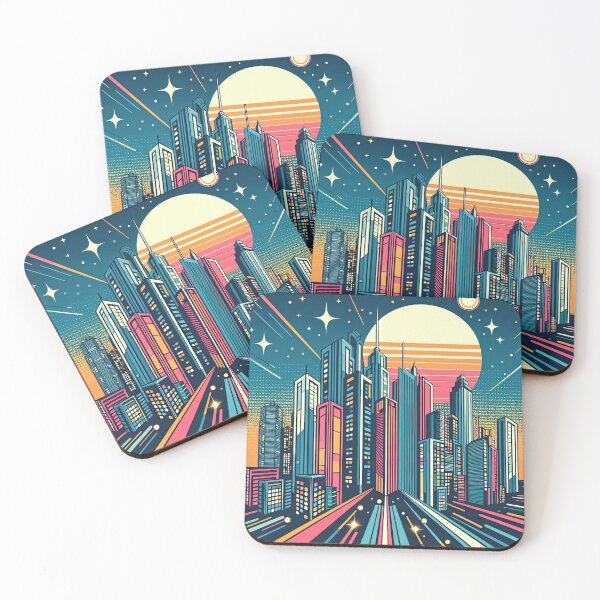 Item preview, Futuristic City Pop Art Style designed and sold by artofuniverse.