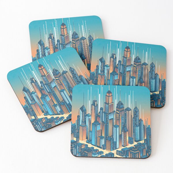 Item preview, Futuristic City Pop Art Style designed and sold by artofuniverse.
