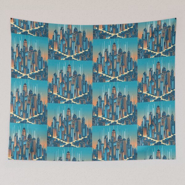 Item preview, Futuristic City Pop Art Style designed and sold by artofuniverse.