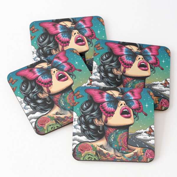 Item preview, Solar butterfly and beautiful tattooed goddess  designed and sold by glittercuts.