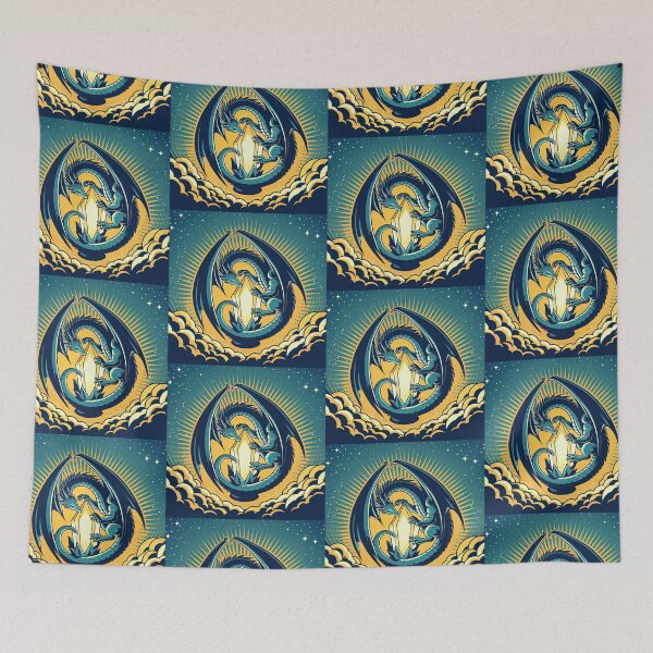 Item preview, Dragon and Crystal Pop Art Style designed and sold by artofuniverse.