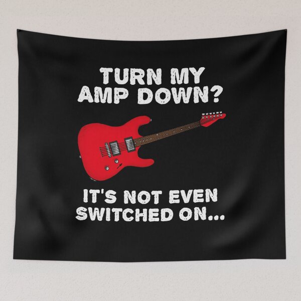 Item preview, Turn My Amp Down, Electric Guitar Church Guitarist Funny (Red) designed and sold by doodlerob.