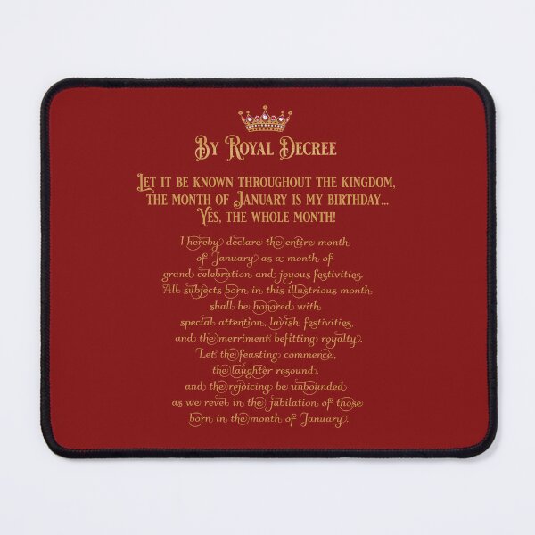 Item preview, January Birthday Month Royal Decree designed and sold by Debbie Schulte.