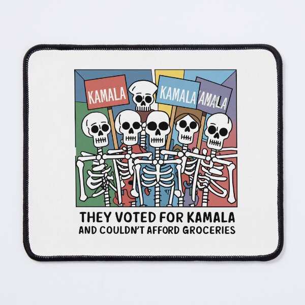 Item preview, Funny Skeletons for Kamala Harris Couldn't Afford Groceries Political Art designed and sold by Nature's Fancy.