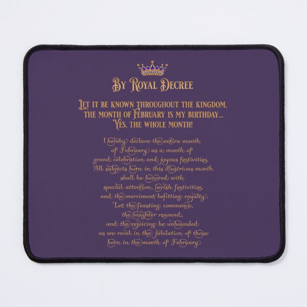 Item preview, February Birthday Month Royal Decree designed and sold by Debbie Schulte.