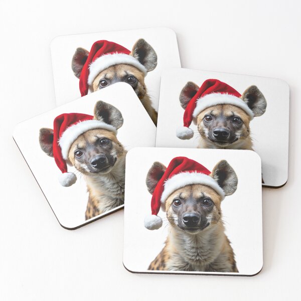 Item preview, Funny Hyena Wearing Christmas Hat designed and sold by LazyOwlStore.