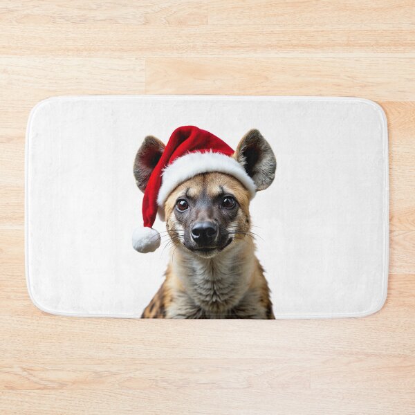 Item preview, Funny Hyena Wearing Christmas Hat designed and sold by LazyOwlStore.
