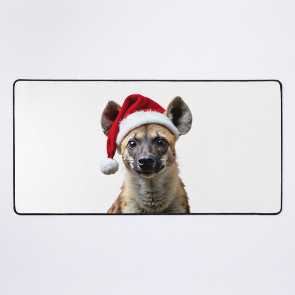 Item preview, Funny Hyena Wearing Christmas Hat designed and sold by LazyOwlStore.