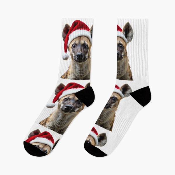 Item preview, Funny Hyena Wearing Christmas Hat designed and sold by LazyOwlStore.