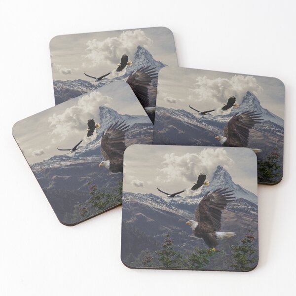 Item preview, Eagles in Flight Over Valley designed and sold by WhiteSoftPetals.