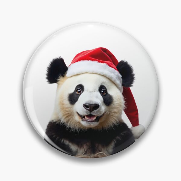Item preview, Funny Panda Wearing Christmas Hat designed and sold by LazyOwlStore.