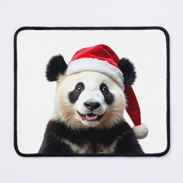 Item preview, Funny Panda Wearing Christmas Hat designed and sold by LazyOwlStore.