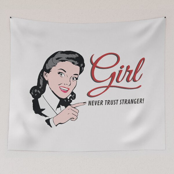 Item preview, Girl - never trust stranger! Vintage  designed and sold by gayishdesign.