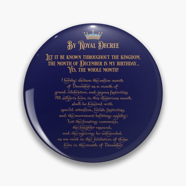 Item preview, December Birthday Month Royal Decree designed and sold by Debbie Schulte.