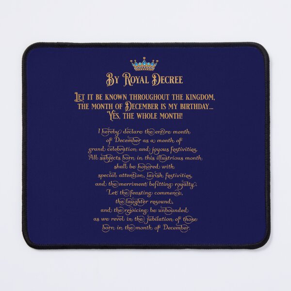 Item preview, December Birthday Month Royal Decree designed and sold by Debbie Schulte.