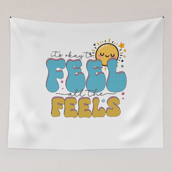 Item preview, It's Okay To Feel All The Feels, Counselor Teacher ADHD Anxious Mental Health, Speech Therapy, BCBA, ABA Therapist, AAC designed and sold by behindthefacts.