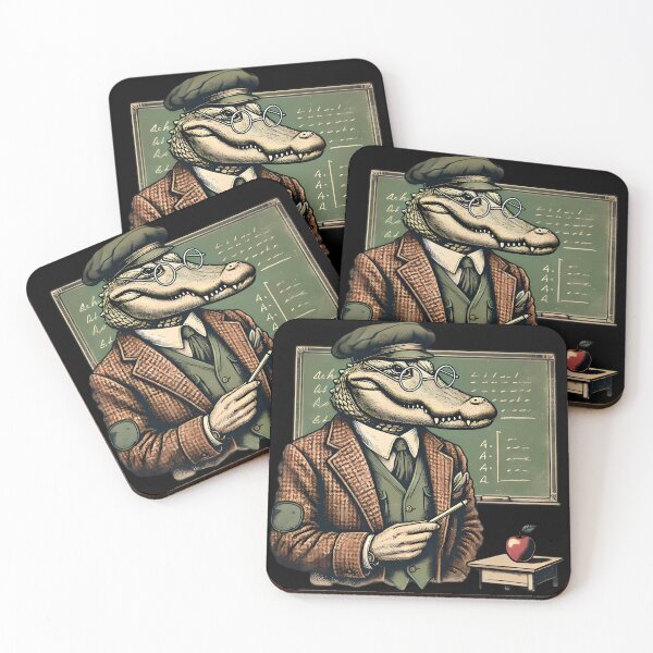 Item preview, The Scholarly Crocodile. designed and sold by Linework Studio.