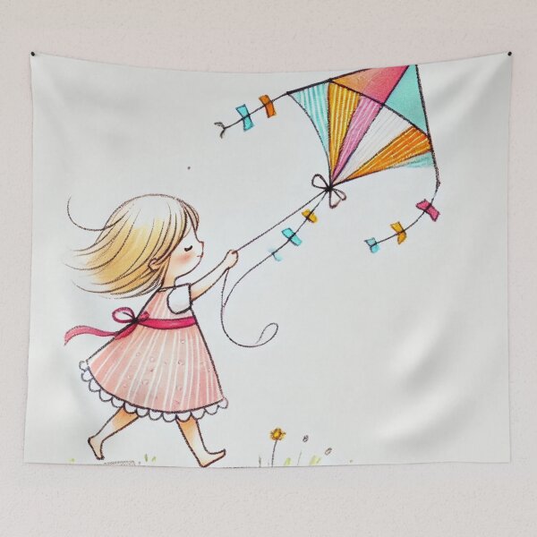 Item preview, The Girl and her Happy Comet designed and sold by Trac-Fusion.