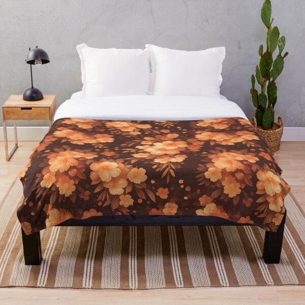 Item preview, Orange Hue Flowers | Seamless designed and sold by Unrooted.