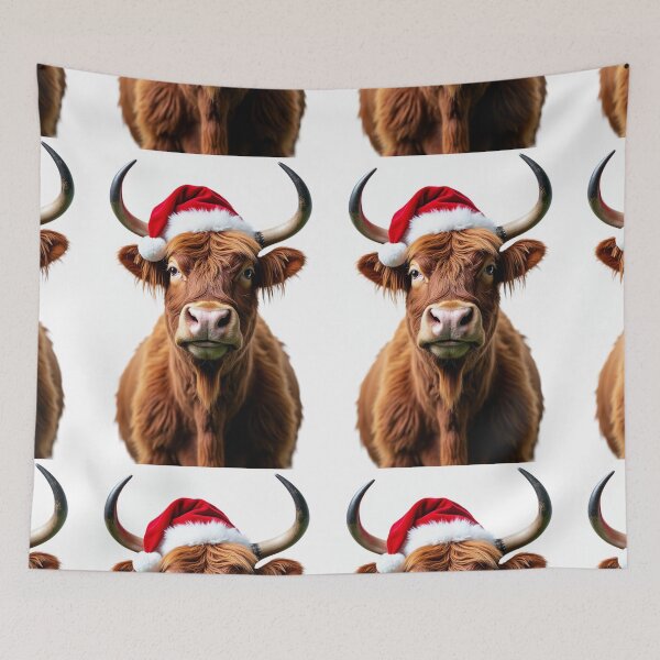 Item preview, Funny Yak Wearing Christmas Hat designed and sold by LazyOwlStore.