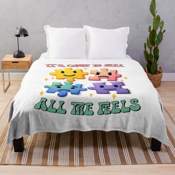 Item preview, It's Okay To Feel All The Feels, Counselor Teacher ADHD Anxious Mental Health, Speech Therapy, BCBA, ABA Therapist, AAC designed and sold by behindthefacts.