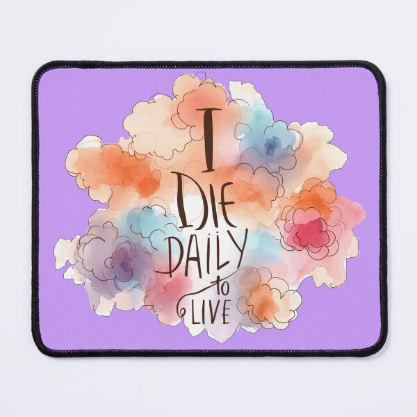 Item preview, I Die Daily to Live - 3D Minimalist Retro Design,   designed and sold by PaintMeWorld.