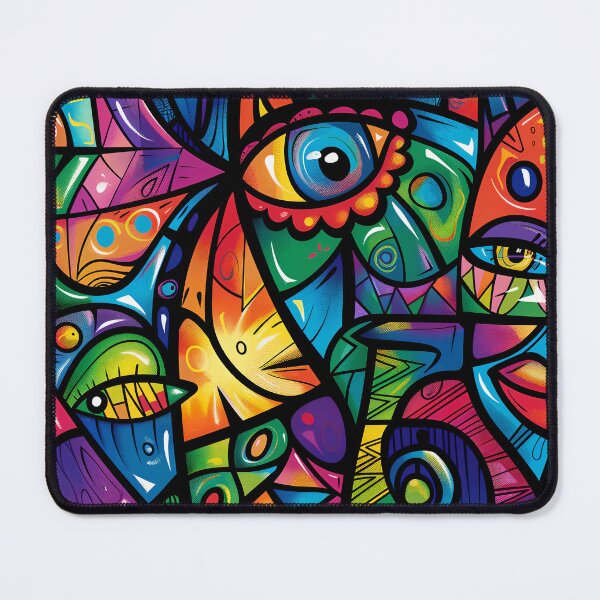 Item preview, cute colorful monster-neon multicolor doodle designed and sold by minazareei.