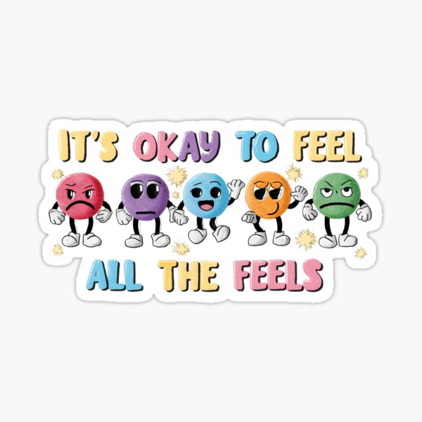 Item preview, It's Okay To Feel All The Feels, Counselor Teacher ADHD Anxious Mental Health, Speech Therapy, BCBA, ABA Therapist, AAC designed and sold by behindthefacts.