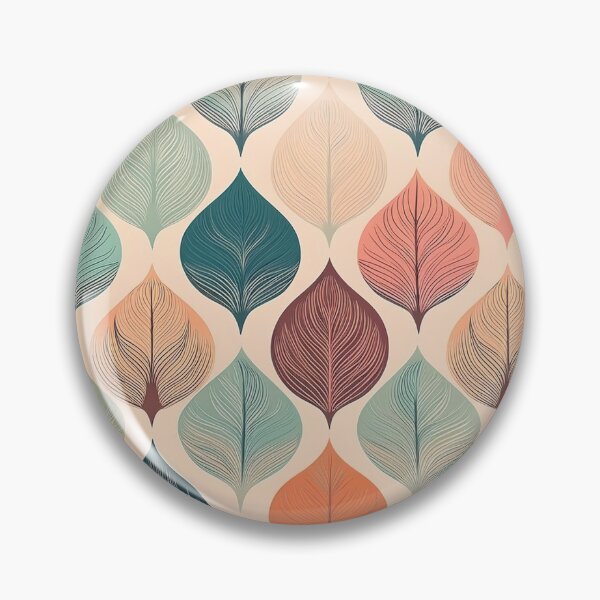 Item preview, a sleek, contemporary pattern Design with simple, geometric leaf shapes in muted colors and ample negative space. designed and sold by HEMRO.