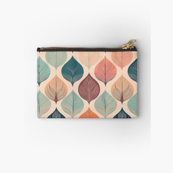 Item preview, a sleek, contemporary pattern Design with simple, geometric leaf shapes in muted colors and ample negative space. designed and sold by HEMRO.