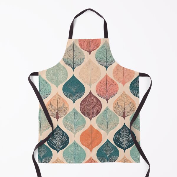 Item preview, a sleek, contemporary pattern Design with simple, geometric leaf shapes in muted colors and ample negative space. designed and sold by HEMRO.