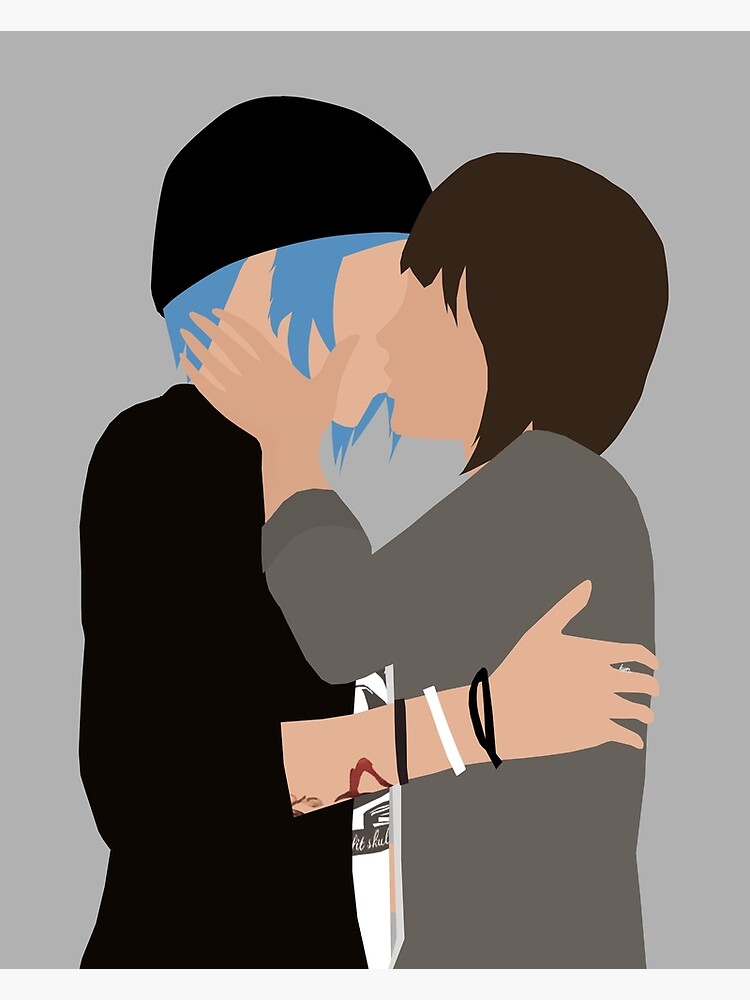 Discover Chloe Price and Max Caulfield kissing - Life Is Strange Premium Matte Vertical Poster